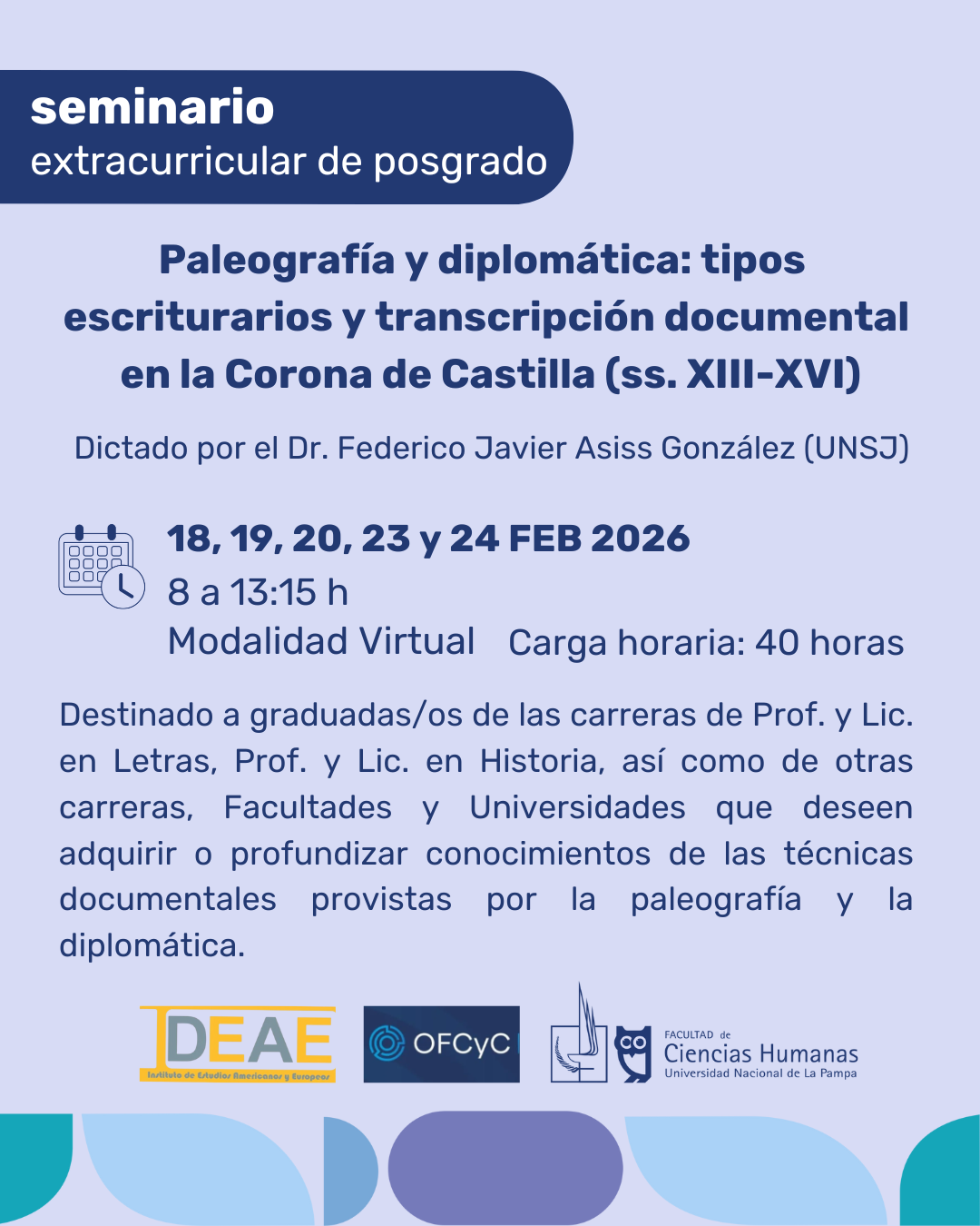 Paleografía y Diplomática: Tipos escriturarios y transcripción documental en la Corona de Castilla (ss. XIII-XVI)